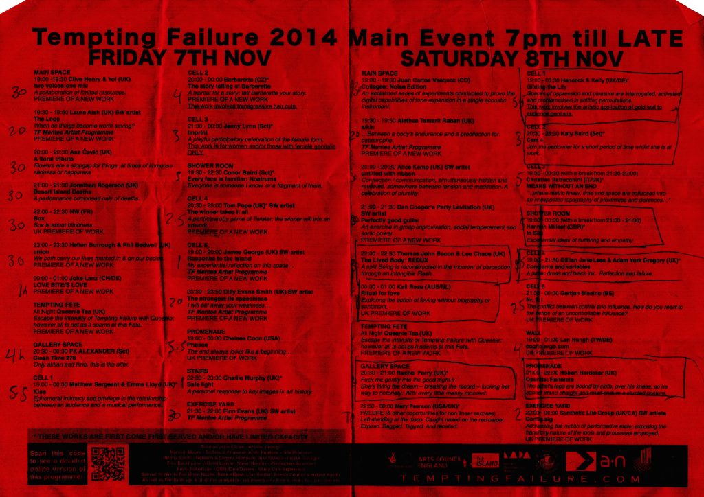 A () VOID, FK Alexander & Sarah Glass, Tempting Failure	2014