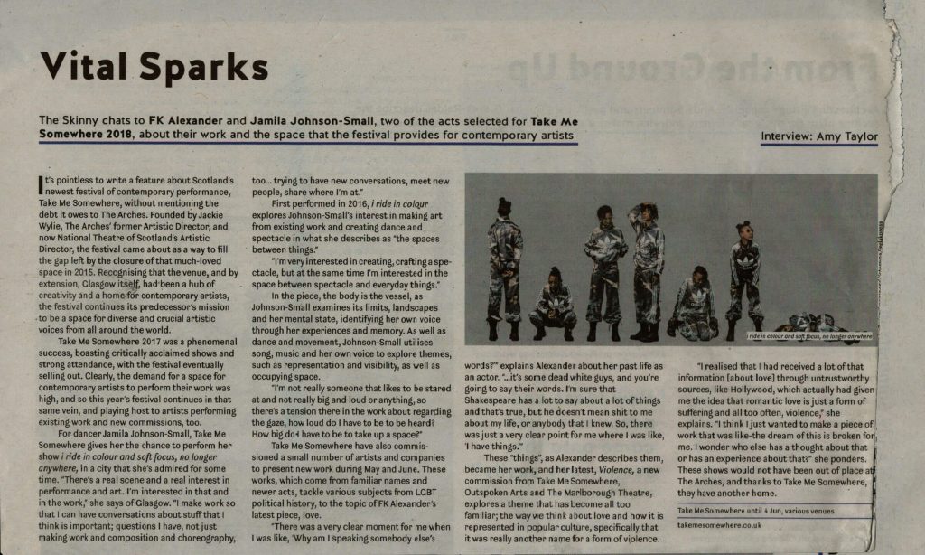 Violence Interview, The Skinny, 2018