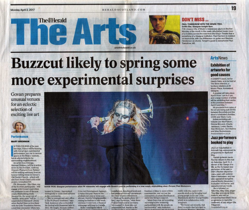The Herald Arts Supplement, Review, Buzzcut